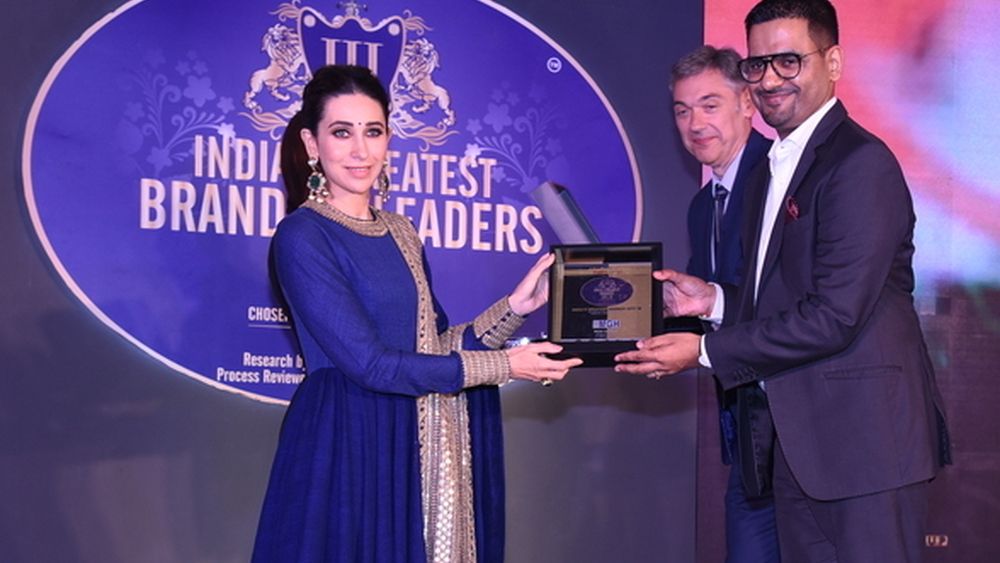 MGH Group receiving the India's Greatest Brands award in Mumbai